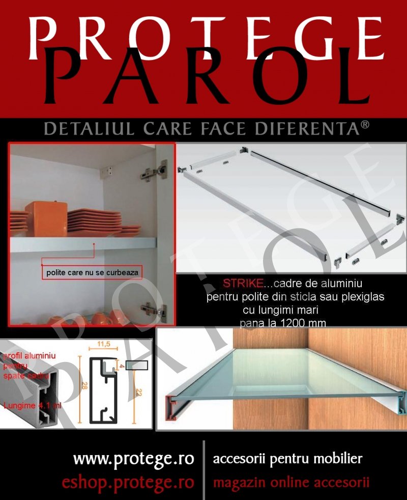 Profil spate 6584 sistem STRIKE, anodizat, 4.1m, TSR.R6584G50SL